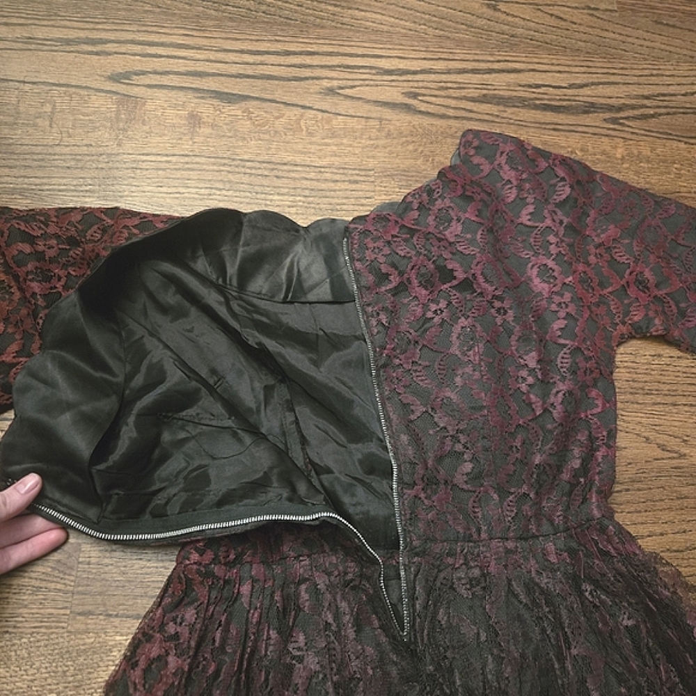 1950s Vintage Lace Party Prom Dress - Picture 6 of 8